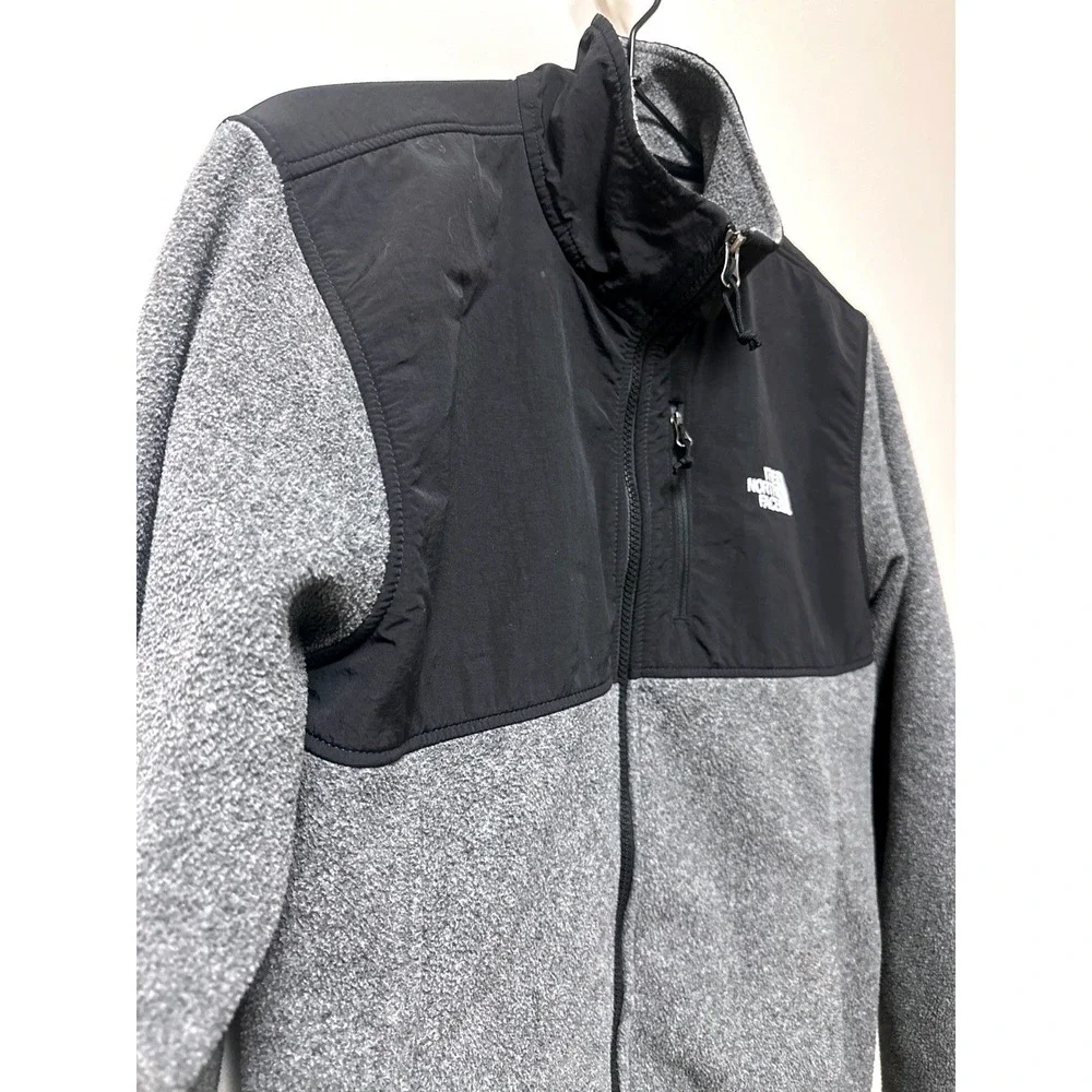 The North Face Men’s Denali Polartec Fleece Jacket Gray‎ Black Full Zip Small
